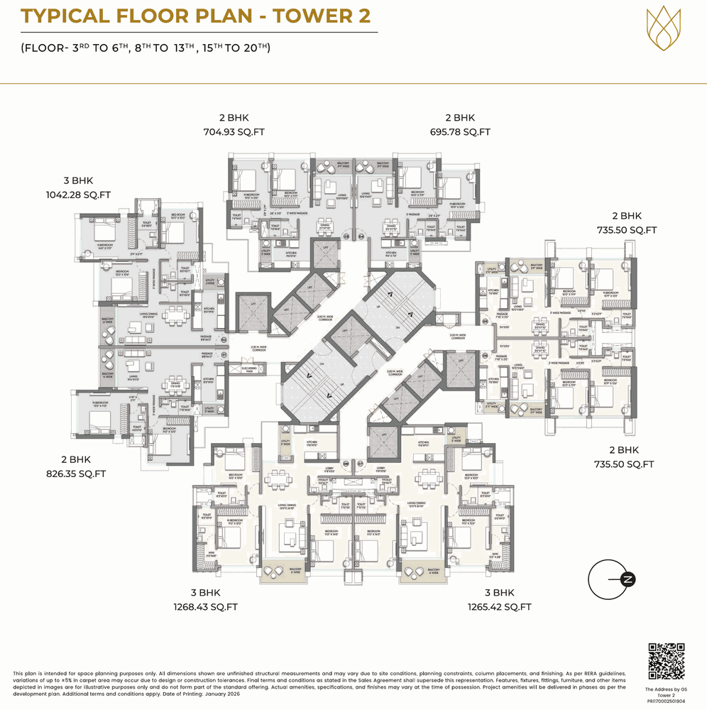 The Address by GS Wadala floor plan preview
